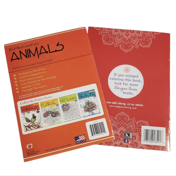 NEW Kappa Landoll Mandalas/Animals Adult Coloring Activity Books Bundle 2 - Picture 2 of 5